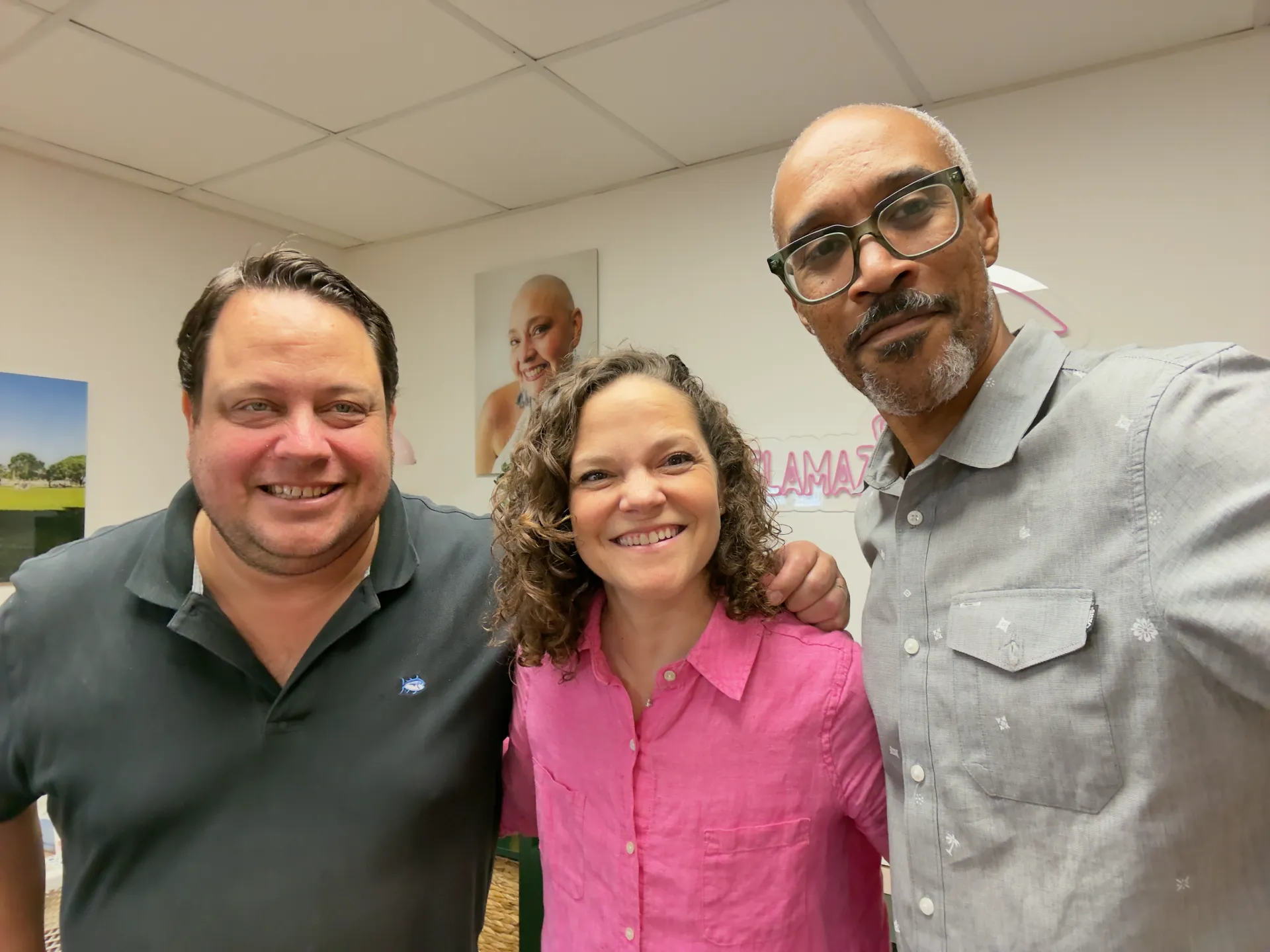 RiseWorks team on set